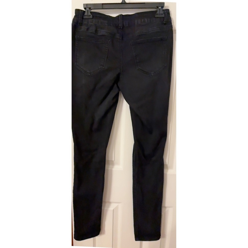 Maurices Black Denim Jeans Womens Size M Regular Wash Skinny Leg Casual medium - Picture 8 of 9
